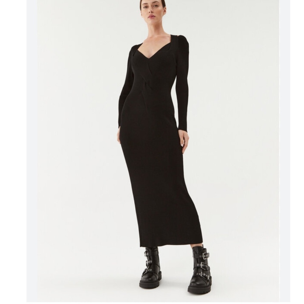 BOSS By Hugo Boss Famelina Ribbed Cutout Maxi Dress NWT